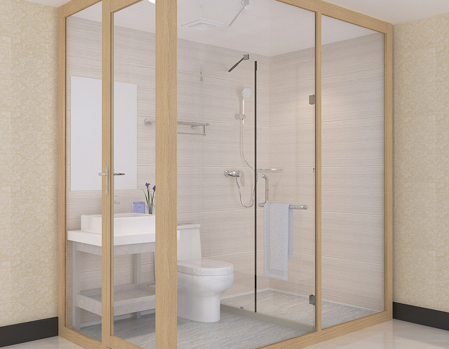 Giải pháp phòng tắm tích hợp với hệ thống bảng điều khiển hoàn chỉnh cho lắp đặt tiền chế