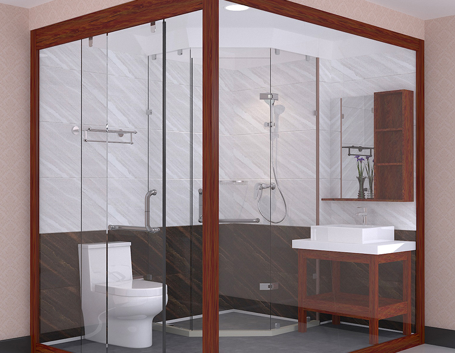 Thiết bị phòng tắm khách sạn đúc sẵn với tấm sợi nhựa PEC và đế gốm mềm RTM