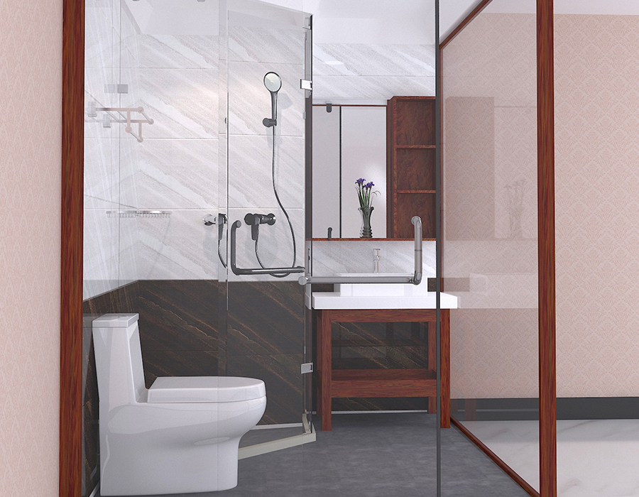 Thiết bị phòng tắm khách sạn đúc sẵn với tấm sợi nhựa PEC và đế gốm mềm RTM